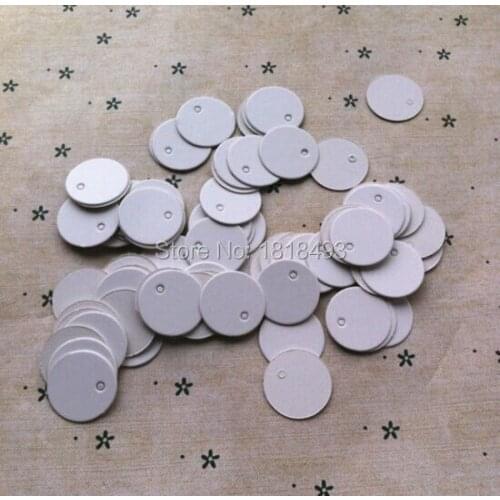 Free shipping Wholesale white Blank round hang tag dia. 2cm,1000pcs/lot,gift kraft paper tag/price tag printing brand