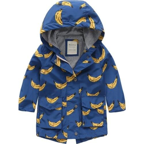 Flying Whales Trench Coats For Girls