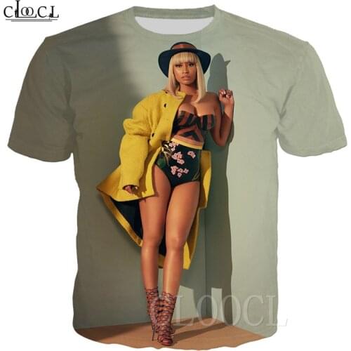Harajuku T Shirt Summer Men Women Sweatshirt Nicki Minaj 3D Print Sexy Singer Short Sleeve Streetwear O-neck Pullover Tee Shirts