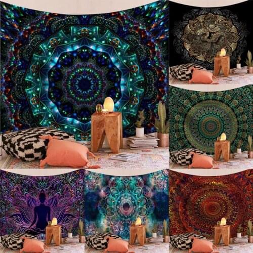 Tapestries Home Decor Psychedelic Tapestry Wall Hanging Mandala Sandy Beach Towel Throw Rug Bohemian Blanket Sleeping Pad