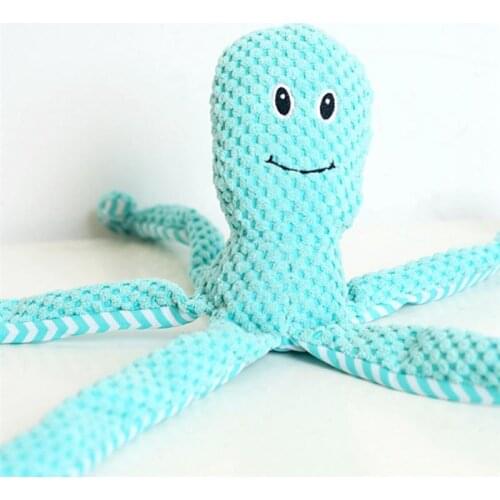 Pet Toy Cartoon Octopus Bite-resistant Pet Teether Dog Bite Toy Pet Sound Toy