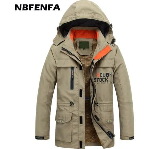 Mens Jacket Military Coat Windbreaker Spring Autumn Hooded Men Clothing Fashion Outdoor Sport Outwear Male Casual Jacket LX102