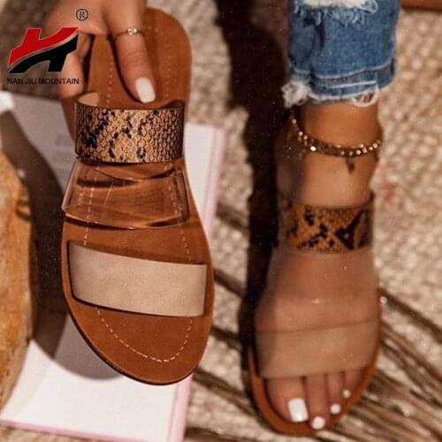 NAN JIU MOUNTAIN 2020 Womans Flat Slippers Outdoor Summer Sandals Beach Shoes Comfortable Open Toe Fashion Sexy Plus Size 43