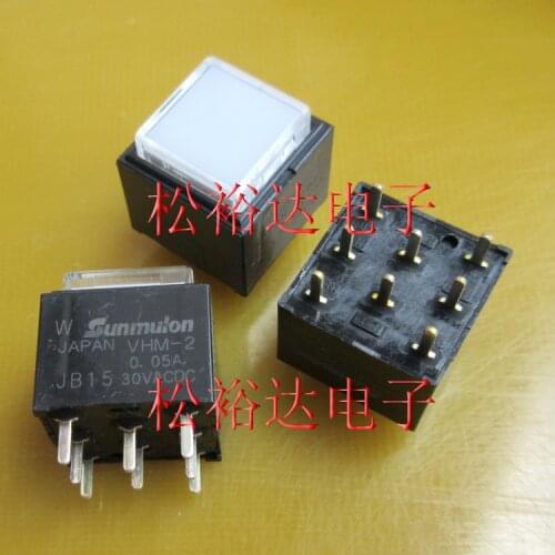 Original new 100% VHM-2 0.05A 30VACDC JB15 with lamp button switch reset switch