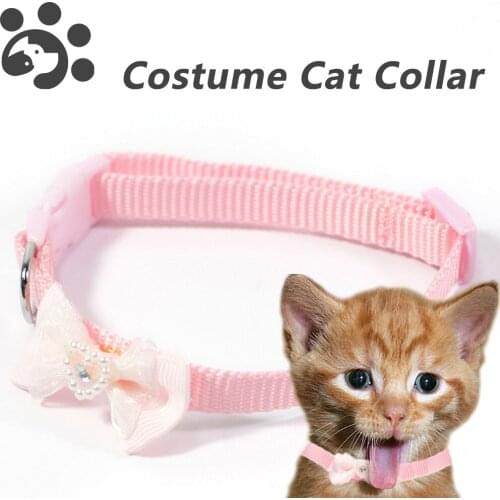 Cat Dog Collar Breakaway for Small Pets Puppy Kitten Adjustable Collars CostumeNecklace for Chihuahua Pug Party Dress up MP0043