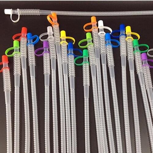 Manufacturers selling a variety of modelling of straw PE long straw wiht color hat