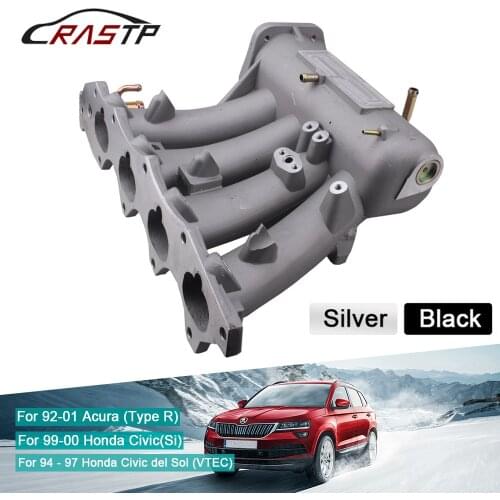 RSATP-Black or silvery Intake Manifold B16 for Civic EK Integra DA DC2 B16A B16A2 B16A3 RS-CR1827