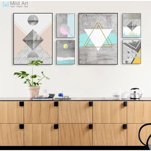 Modern Abstract Geometric Posters and Prints Nordic Style Living Room Home Decorative Wall Art Pictures Canvas Painting Custom