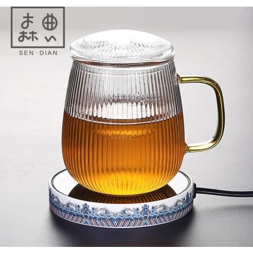 Glass, glass home personal special contracted tea cups filter cup, separation with cover the tea cups