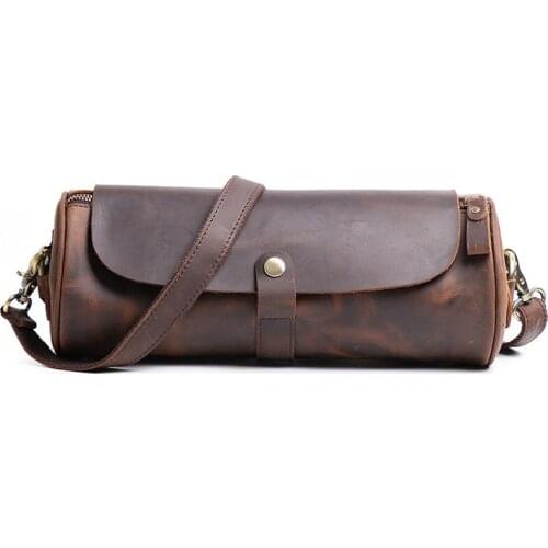 Fashion Mens Handbag Shoulder Bag Vintage Trends Genuine Leather Retro Messenger Bag Stylish Casual Male Crossbody Shoulder Bag