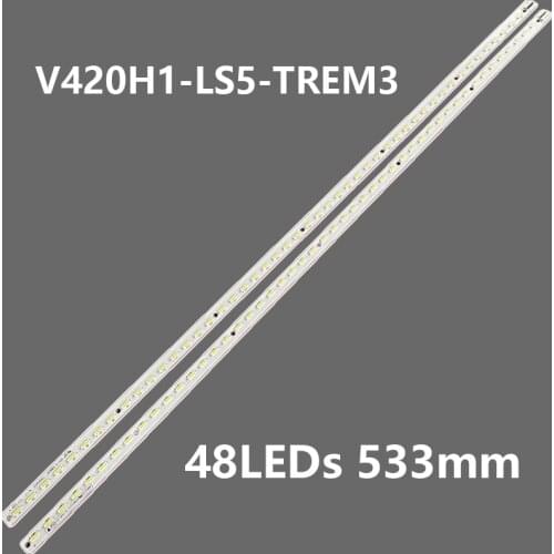 2PCS LED backlight strip 48LED 533MM FOR sk yworth 42E550D V420H1-LS5-TREM3 V420H1-LS5-TLEM3