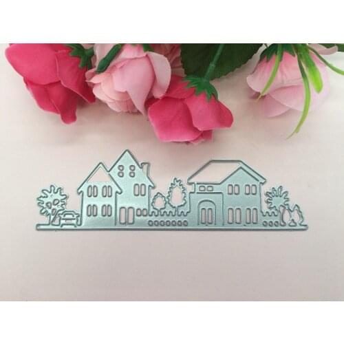 Beautiful Street View Cutting Dies Stencils for DIY Scrapbooking/photo album Decorative Embossing DIY Paper Cards