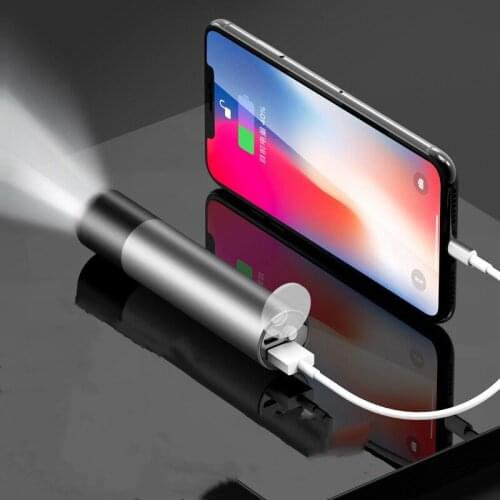 5 Brightness Modes Outdoor Travel Universal Portable USB Compatible Mobile Power Bank Can Charge Mobile Phone LED Flashlight