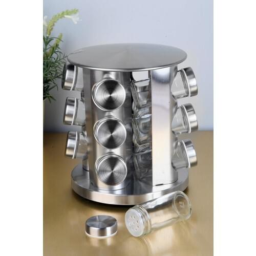 Vip Gross Vipgross 12'li Rotating Metal Spice Rack