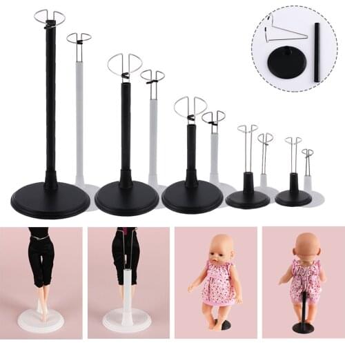 1PC Metal Doll Bracket White Black Practical Stand Holder Adjustable Toy Store Display Mini Support Tool Model Stand Child Gift