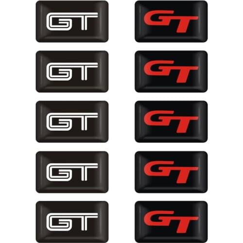 10Pcs Car styling for Ford GT Car Logo emblem Badge decoration stickers for Alfa Romeo GT Peugeot BMW Audi Lexus Accessories