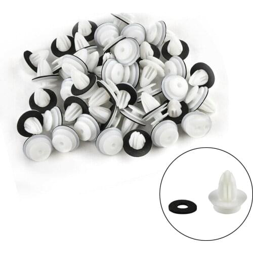 100Pcs Universal Auto Fastener Clips Retaining Door Panel Clips Bumper Clips Interior Fender Screw Rivet Fastener Fastener Clips