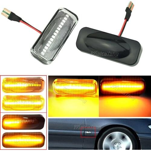 2Pcs LED Side Marker Light Dynamic Turn Signal Sequential Lamp For Opel Omega B Stufenheck Caravan 1994-2003