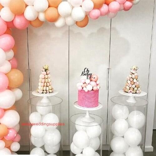 3pcs/set ) clear Acrylic Party Round Plinths, Acrylic Cylinder Pedestals Display Platform senyu1402