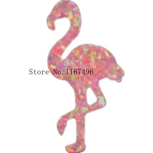 30pcs/lot Synthetic Bird flamingo Opal Stone Flamingo Opal Stone for DIY Jewelry