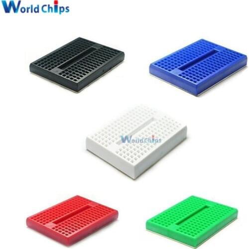 5PCS SYB-170 5 Colors Mini Solderless Breadboard Prototype Experiment Test Protoboard 170 Tie-Points For Arduino Shield