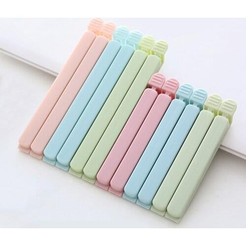 5 in1 Pack Bag Clips Food Snack Sealing Clip12/15.5cm Portable Kitchen Storage Accessories Tool Elastic Buckle Package Bag Clamp