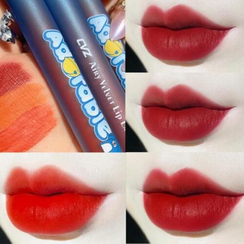 6Color Korean Makeup Lip Gloss Lip Mud Matte Velvet Lip Glaze Long Lasting Liquid Lipstick Set Womens Lip Tint Cosmetics TSLM2