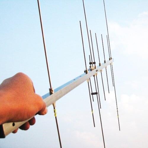 UV ISS HAM Radio Satellite Antenna Dual-Segment Yagi Antenna 144-146MHZ UHF430- 440MHZ Portable Handheld or Fixed 50W 50Ω H140