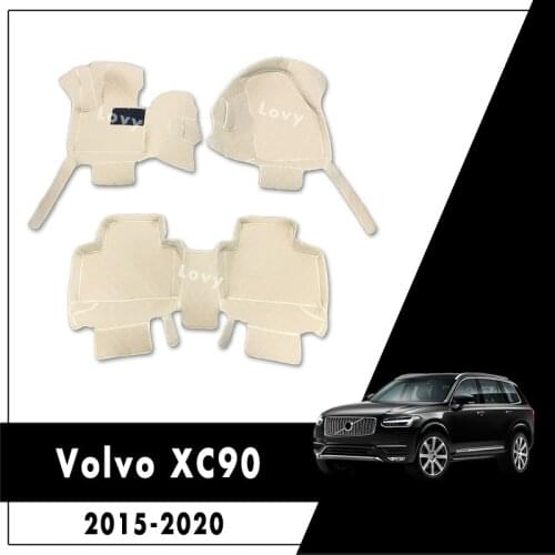 Car Floor Mats For XC90 2015 2016 2017 2018 2019 5 seats Auto Carpet Interior Stickers Accessories For Volvo XC90