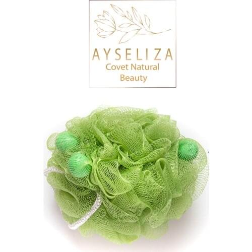 Ayseliza Bath Pouf With Olive Blossom Soap Ball Shower SpongeExfoliating Foaming Puff Massage For Spa Hotel Hammam Beauty Center