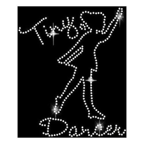Free Shipping Tiny Dancer Rhinestone Transfer Iron On Bling - Dancer Bling - Iron On T Shirt Transfer
