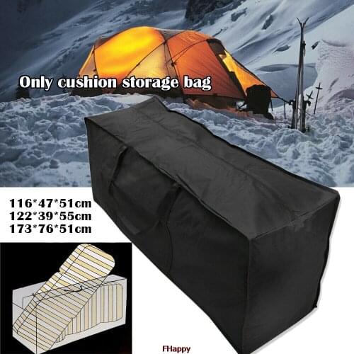 Black Heavy Duty Waterproof Garden Furniture Covers Outdoor Cushion Storage Bag Christmas Tree Organizer