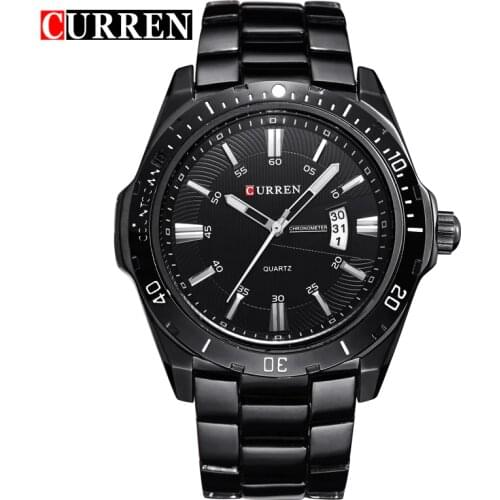 CURREN New Brand Luxury Fashion&Casual Business Watch Date Quartz Clock Full Steel Waterproof Wrist Watch relogio masculino