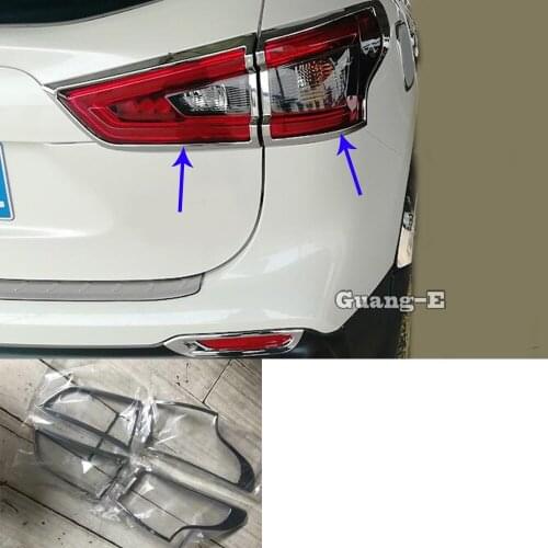 For Nissan Qashqai 2019 2020 Car Body ABS Chrome Cover Trim Back Rear Tail Light Lamp Frame Stick Part 4pcs