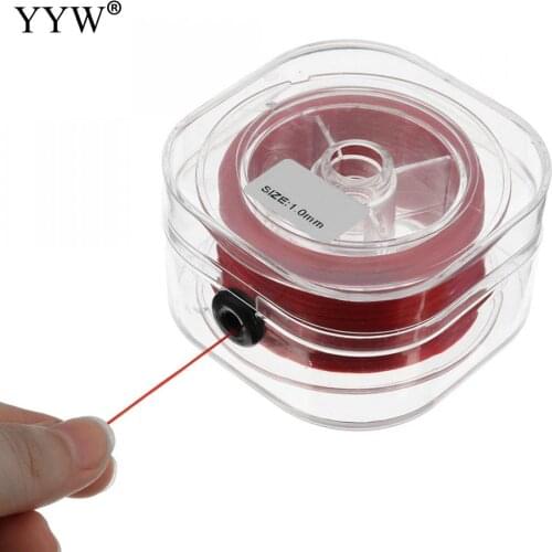 0.6/1mm Elastic Stretch Elastic Crystal Line Beading Rope String with Plastic Box Jewelry Cord String for DIY Handmade Bracelet