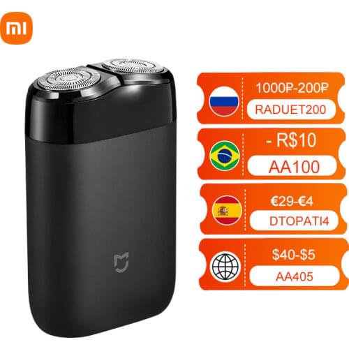 Xiaomi Mijia Electric Shaver for men S100 Mi Portable Waterproof Razor Shavers USB Rechargeable With Storage Bag Floating Head