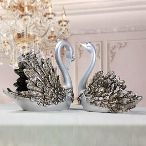 European creative modern fashion Swan model handicrafts Creative home decor Wedding gifts A pair free shipping