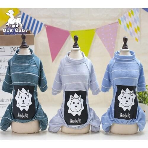 New Pet Dog Clothes Four Leg Pants Lion Print Cotton Home Clothing For Small Puppy Dogs Cats Jumpsuit baju anjing hoopet S-XXL
