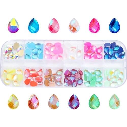 Box set Mocha Color Crystals Strass Glitter Flatback Glass Stones Beads Glue on Nail Art Rhinestones for Nails Decoration Gems