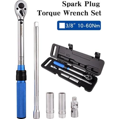 10~60Nm Sprak Plug Torque Wrench Set Multifunction Car Repairing Tool Universal Joint 360° Free Rotation Utility Tool Set
