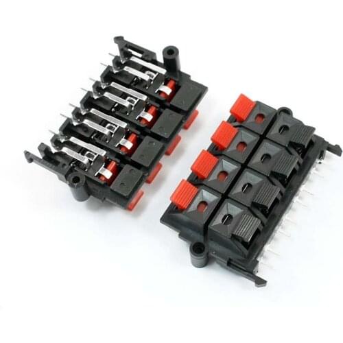 New Style 2Pcs 64x40x20mm 8 Positions Push in Jack Spring Load Speaker Terminals