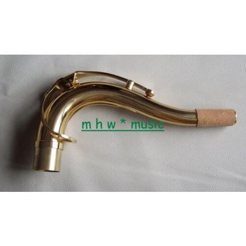 Excellent Tenor saxophone neck gold lacquer brass material