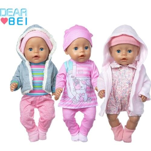2021 New Pajamas Fit For 18 Inches Zapf Baby Born Doll 43cm Born Baby Doll Clothes and Accessories For Girl DIY Toys