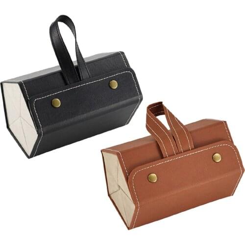 Portable Glasses Organizer 5 Multi-slot Foldable Eyeglasses Storage Display Travel Folding Leather Sunglasses PU Leather Case