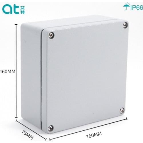 160*160*75MM IP66 Waterproof Die casting Aluminum Junction Box Metal Enclosure Case Custom Box for Circuit Breaker Wiring