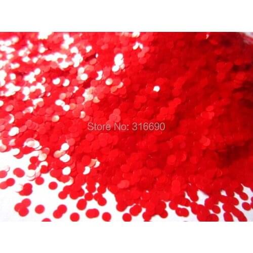 Solvent Resistant Dots Holo Red 2mm Circle Glitter for Frankening Nail Polish Supply