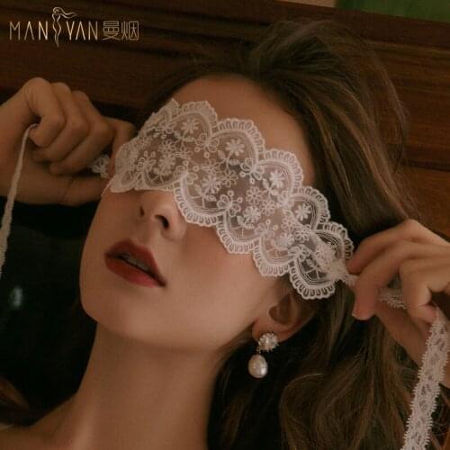 Sexy Lace Blindfold Eye Mask White Black Eyemask