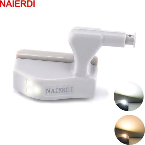 NAIERDI Under Cabinet Hinge LED Sensor Light Universal Kitchen Bedroom Living Room Cupboard Closet Wardrobe Inner Lighting