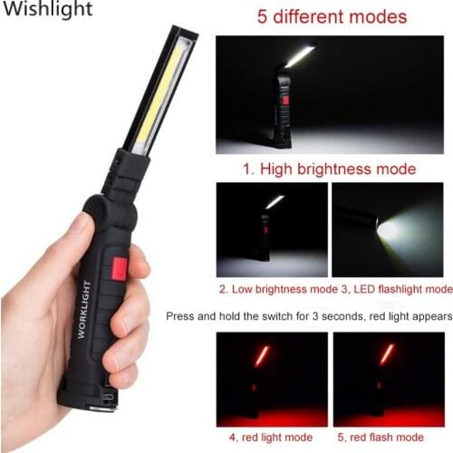 Collapsible Light LED Work Lamp COB Rechargeable Emergency Work Lighting High-brightness Flashlight Outdoor Camping Light