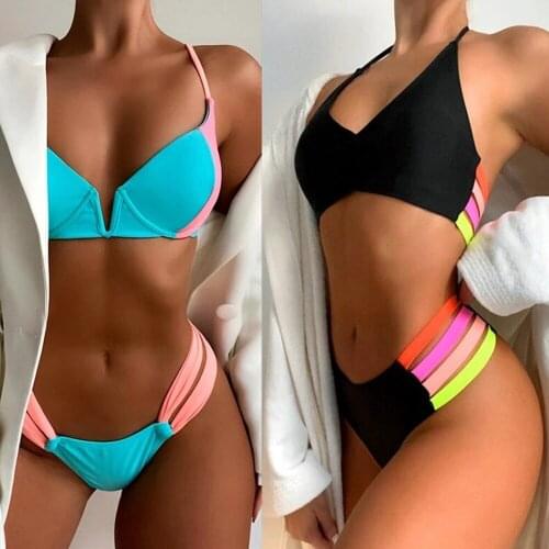 Tie Dye Bikini 2021 Sexy Two Piece Women Swimsuit Sexy Push Padded Swimming Suit High Cut Thong Biquini Beachwear Brasileño